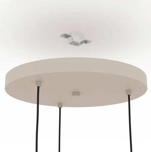 Romazzina hanglamp, Ø 46 cm, zandkleurig, 3-lamps, staal