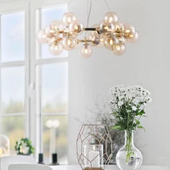 Ronde hanglamp Dallas, goud
