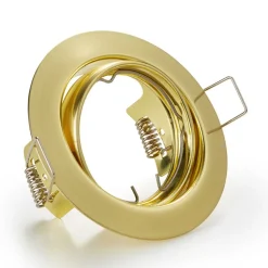 Ronde inbouwlamp Jura in messing