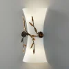 Rose wandlamp met glazen kap