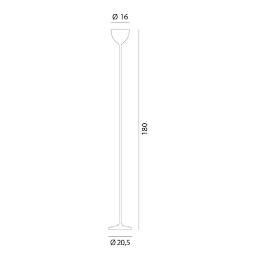 Rotaliana Drink LED vloerlamp, zwart mat