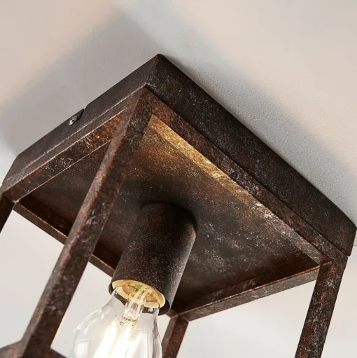 Rustieke plafondlamp Emin met metalen armatuur
