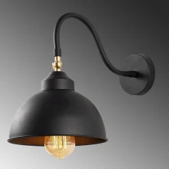 Saglam 3742 wandlamp, verstelbaar, zwart