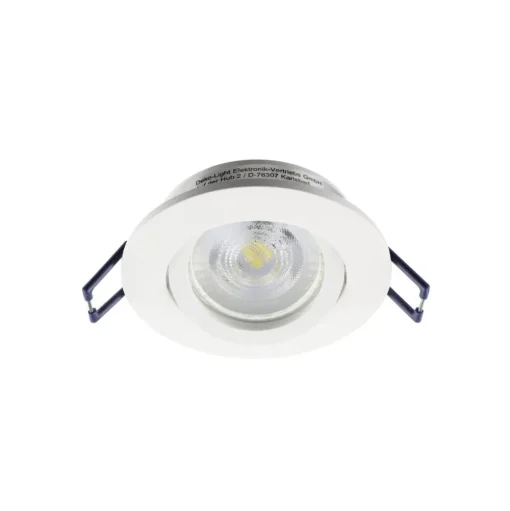 Samsola plafond inbouwlamp, wit, Ø 8 cm, metaal