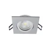Samsola plafondinbouwlamp, aluminiumkleurig, 9 x 9 cm, metaal