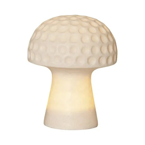 Sandy LED lamp op zonne-energie, 24 cm, wit, kunststof, paddestoelvorm