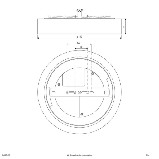 Sauro LED plafondlamp, Ø 40 cm, zilver