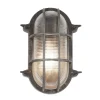 Scheepslamp Porto ovaal, zwart-zilver