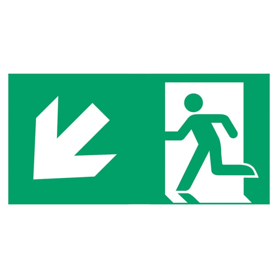 Schild vluchtroute type D voor E-Lux standaard