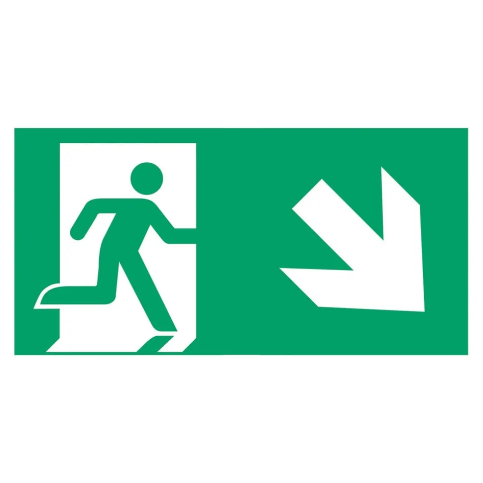 Schild vluchtroute type E voor L-LUX standaard Eco