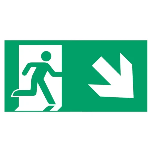 Schild vluchtroute type E voor E-Lux standaard