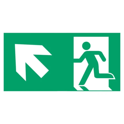 Schild vluchtroute type F voor L-LUX standaard Eco
