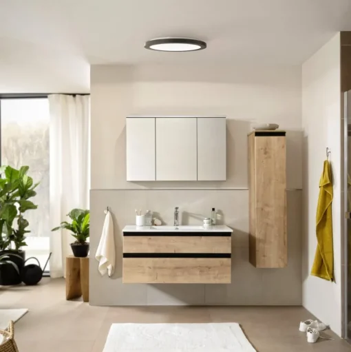 Schöner Wohnen Flat LED badkamer plafondlamp Ø 40 cm