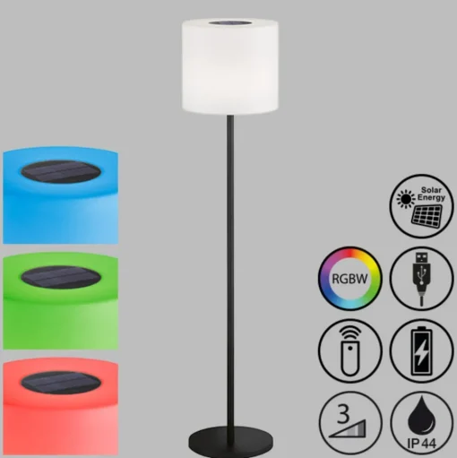 Schöner Wohnen Mina solar-LED accu-vloerlamp