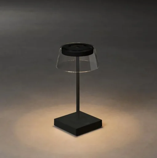 Scilla LED tafellamp met USB, zwart