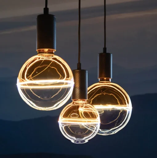 Segula LED globe Illusion, E27 G125 blauw/amber 5W 1.900K dimbaar
