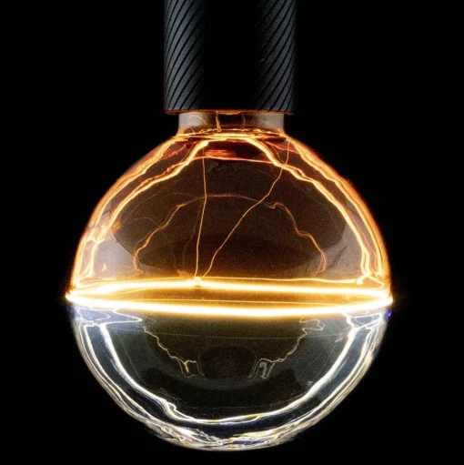 Segula LED globe Illusion, E27 G125 blauw/amber 5W 1.900K dimbaar