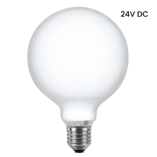 Segula LED globe lamp 24V DC E27 6W 927 opaal dimbaar