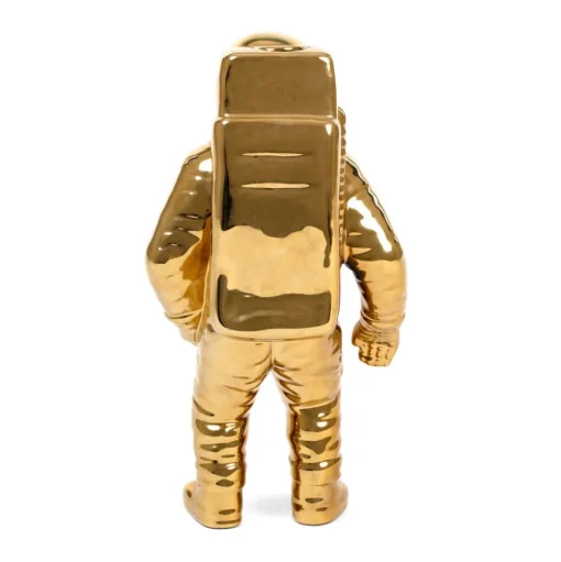 SELETTI Cosmic Diner Starman vaas, goud. H 28 cm, porselein