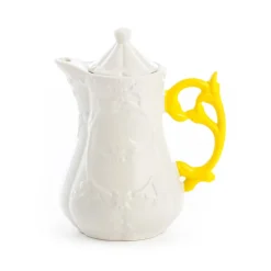 SELETTI I-Wares theepot, wit/geel, 1,2 liter, porselein