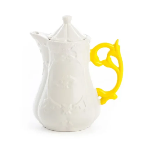 SELETTI I-Wares theepot, wit/geel, 1,2 liter, porselein