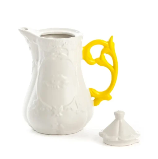 SELETTI I-Wares theepot, wit/geel, 1,2 liter, porselein