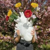 SELETTI Love in Bloom Reuzenvaas, wit, h 60 cm, glasvezel
