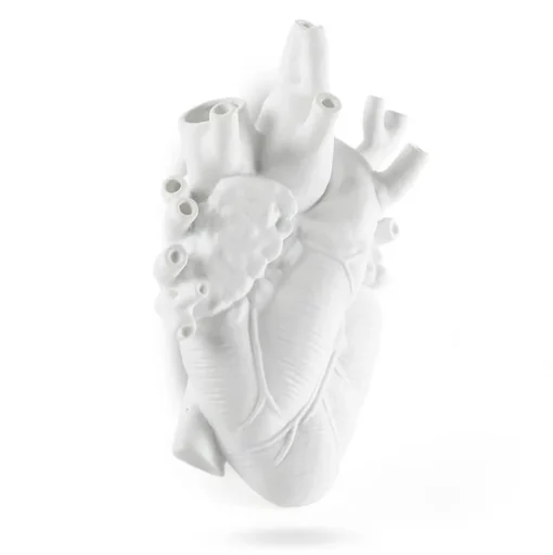 SELETTI Love in Bloom Reuzenvaas, wit, h 60 cm, glasvezel