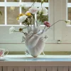 SELETTI Love in Bloom vaas, wit, hartvormig, porselein