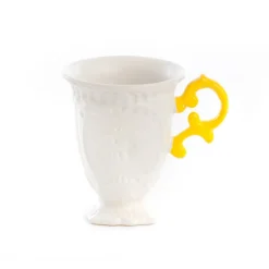 SELETTI mok I-Wares, wit/geel, 300 ml, porselein