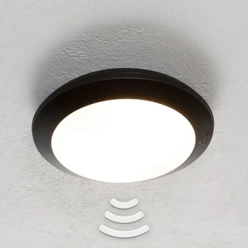 Sensor wandlamp Umberta 2xE27 in zwart