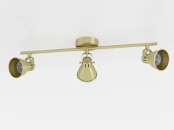 Seras plafondspot, geborsteld messing-goud, 3-lamps