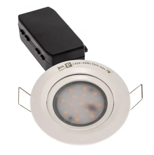 Set van 3 led inbouwlampen Coin Slim, wit, IP23