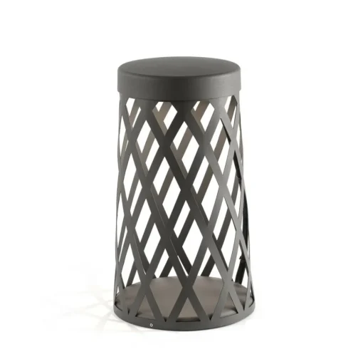 Shadow LED sokkellamp, donkergrijs, aluminium, hoogte 45 cm