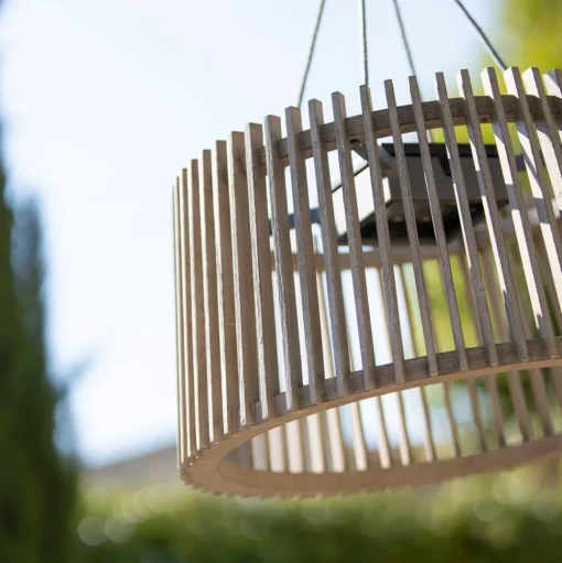 Skaal LED vloerlamp op zonne-energie met lavastenen voet