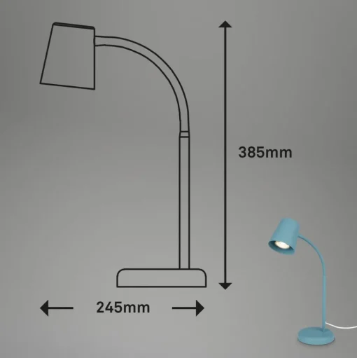 Skriva tafellamp, GU10 fitting, duifblauw