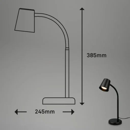 Skriva tafellamp, GU10 fitting, zwart