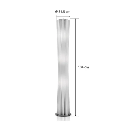 Slamp Bach vloerlamp, hoogte 184 cm, wit