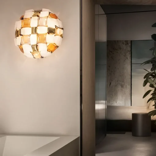 Slamp Mida plafondlamp, 50 cm amber