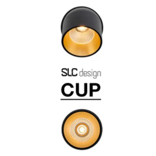 SLC Cup LED inbouwdownlight zwart/goud 2.700K