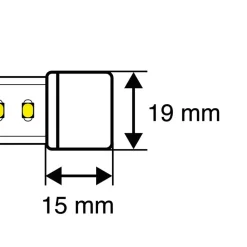 SLC eindkap voor LED strip 230V IP65