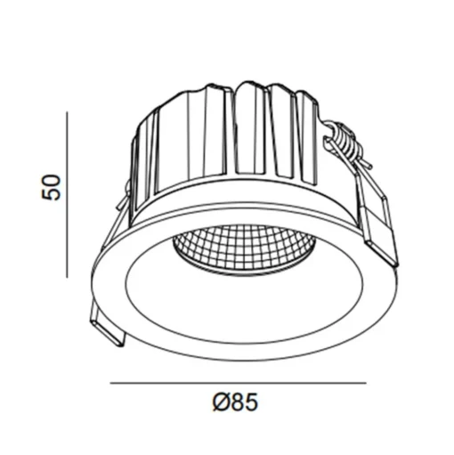 SLC LED downlight OnePro Soft, wit, 3.000 K, aluminium