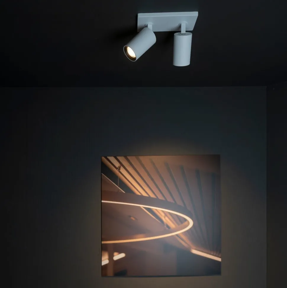 SLC LED inbouwspot Art, 2-lamps, wit, 3.000 K, aluminium