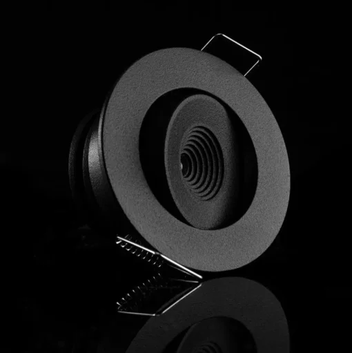 SLC MiniOne Tilt LED inbouwlamp zwart 2.700 K