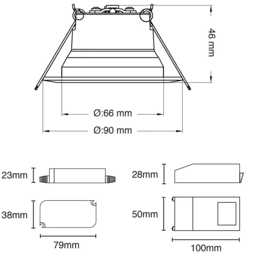 SLC One 360° SunLike LED inbouwlamp wit 927