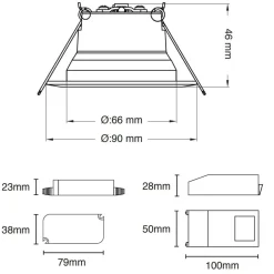 SLC One 360° SunLike LED inbouwlamp wit 930