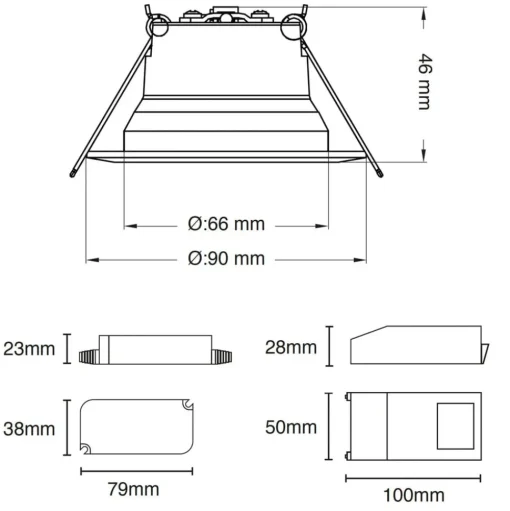 SLC One 360° SunLike LED inbouwlamp wit 930