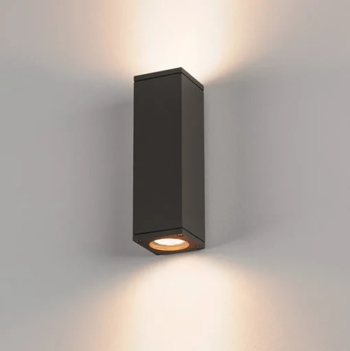 SLV buitenwandlamp Theo, antraciet, aluminium, omhoog/omlaag