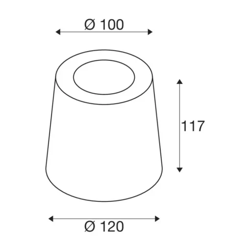 SLV Concreto vloerspot IP65 GU10 stekker, rond