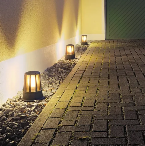 SLV Cone - antracietkleurige sokkellamp , IP54